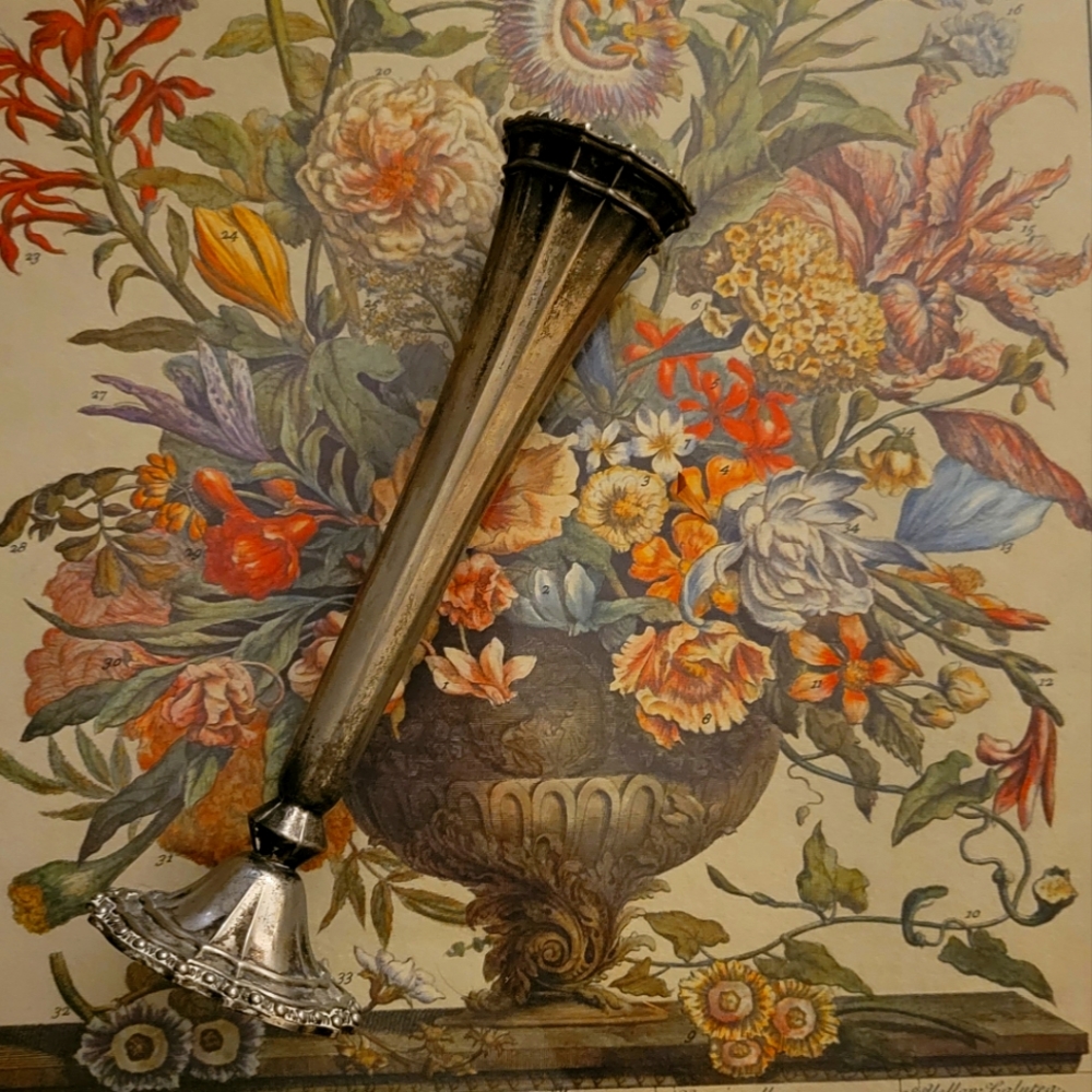 Vintage Silver Plated Fluted Bud Vase
